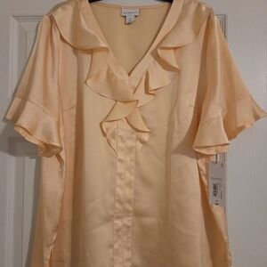 Ladies Ruffled Front Blouse